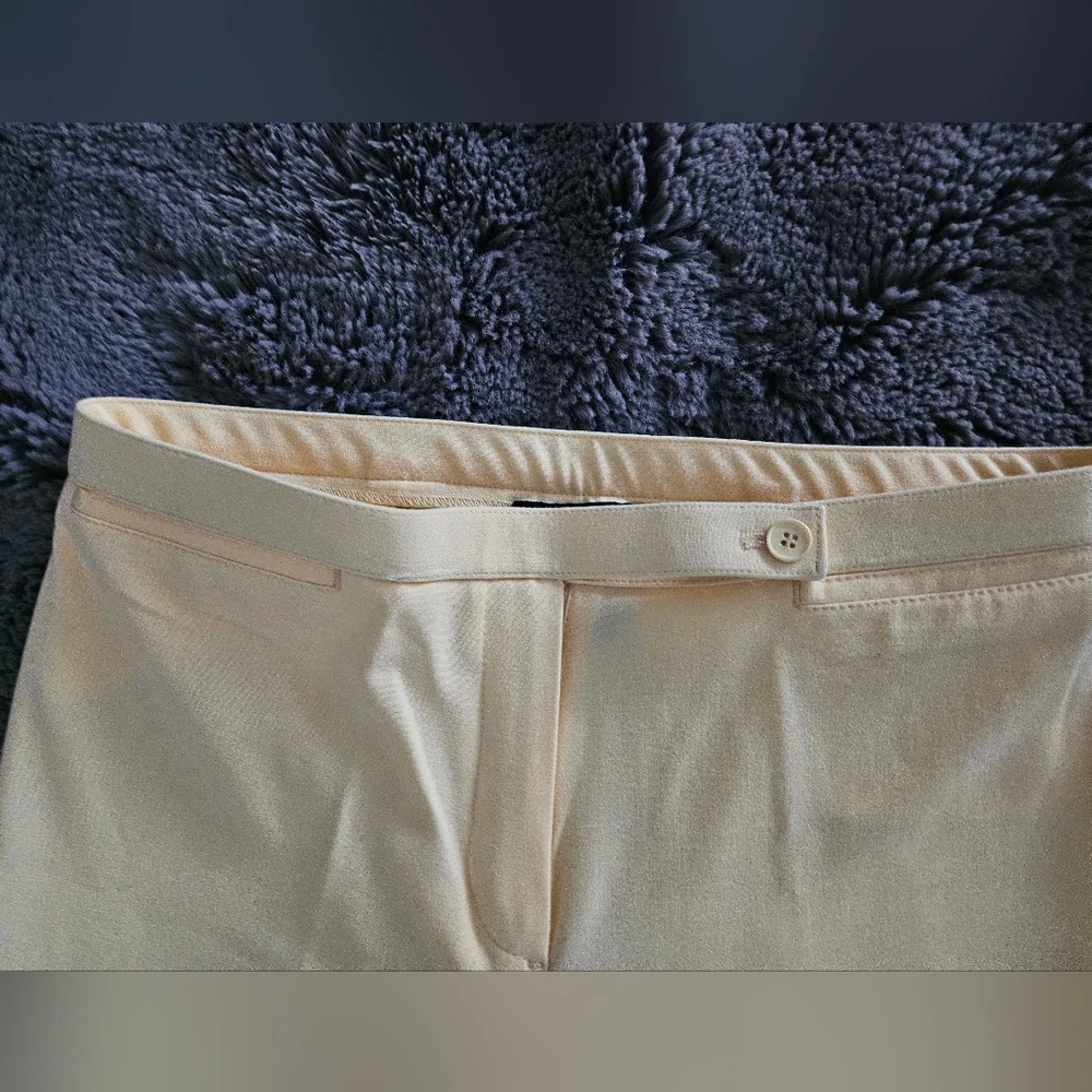 Focus 2000 Vintage Butter Yellow Straight Leg Dress Pants Womens 6 - Picture 2 of 12